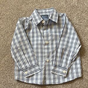 Nautica Boys' Blue Plaid Shirt